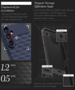 Back Cover for Samsung Galaxy M36 5G | Galaxy F36 5G with Hexa Cube Design (Blue) - Image 6