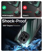 Shock Proof Clear Protective Back Case for Realme C63 5G - AirEDGE Technology | 360 Degree Camera Protection | Transparent Hybrid Back Case Mobile Cover - Black - Image 4