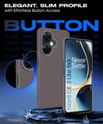 Slim Frameless Back Cover for 1+ OnePlus Nord CE 3 Lite 5G | Ultra Thin Lightweight Design & Camera Protection | Soft Matte Silicone Flexible Mobile Case (Grey) - Image 4