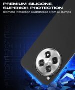 Slim Frameless Back Cover for 1+ OnePlus 12R 5G | Ultra Thin Lightweight Design & Camera Protection | Soft Matte Silicone Flexible Mobile Case (Black) - Image 5