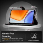 Shock Proof Flip Cover Back Case for Vivo T4X 5G | Magnetic Wallet Leather Case with Stand - Image 5