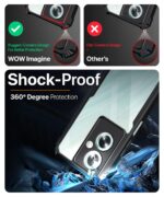 Shock Proof Clear Back Case Mobile Cover for Oppo A79 5G (Hard | Hybrid PC + TPU | Full Armour Device & Camera Protection | Black) - Image 4