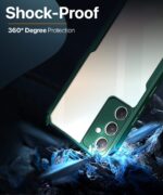 kelpuj Shock Proof Clear Protective Back Case for Samsung Galaxy A54 5G - AirEDGE Technology | 360 Degree Camera Protection | Transparent Hybrid Back Case Mobile Cover - Green - Image 6