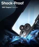 Shock Proof Clear Protective Back Case for Infinix Hot 30i - AirEDGE Technology | 360 Degree Camera Protection | Transparent Hybrid Back Case Mobile Cover - Black - Image 3