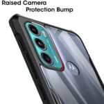 Shock Proof Clear Back Case Mobile Cover for Motorola Moto G60 | G40 Fusion (Hard | Hybrid PC + TPU | Full Armour Device & Camera Protection | Black) - Image 4