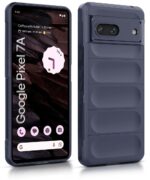 kelpuj Ultimate Silicon Back Cover Case for Google Pixel 7A | Military Grade Drop Protection Shockproof Bumper | Anti-Slip Grip | Scratch Proof Micro-Fibre Cloth Inside (Deep Blue) - Image 2