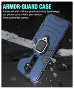Shock Proof Back Case Mobile Cover for Xiaomi Redmi 9 Prime | Poco M2 | Back Cover Case (Tough Armor | Hybrid PC + TPU | Ring Holder & inBuilt Kickstand | Blue) - Image 8