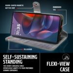 Shock Proof Flip Cover Back Case for Motorola Moto Edge 60 Pro 5G | Magnetic Wallet Leather Case with Stand - Image 5