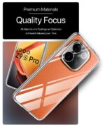 Transparent Back Cover Case Compatible with iQOO Z9s Pro 5G & Vivo T3 Pro 5G Shockproof TPU Silicone Mobile Cover with Raised Bumps for Full Body & Camera Protection Clear/Transparent - Image 8