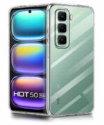Crystal Clear Transparent Back Cover Case Compatible with Infinix Hot 50 5G Shockproof Flexible TPU Silicone Case with Full Body & Camera Protection Transparent