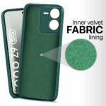 Back Cover for iQOO Z9 5G | Ultra Slim Soft Rubberised Case | Inner Velvet Fabric Lining | Matte Silicone Flexible Mobile Case | Camera Protection  Green - Image 4