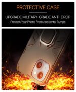 Tough Armor Bumper Back Case Cover for iPhone 13 (6.1?) | Ring Holder & Kickstand in-Built | Excellent 360 Degree Protection (Carbon Black) - Image 8