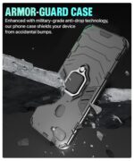 Shock Proof Back Case Mobile Cover for Realme U1 | Oppo F9 Pro (Armor | Hybrid PC + TPU | Full Protection with Ring Holder Kickstand | Carbon Black) - Image 4