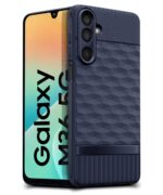 Back Cover for Samsung Galaxy M36 5G | Galaxy F36 5G with Hexa Cube Design (Blue) - Image 2