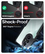 Shock Proof Clear Protective Back Case for Honor 200 Pro 5G - AirEDGE Technology | 360 Degree Camera Protection | Transparent Hybrid Back Case Mobile Cover - Black - Image 4