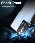 Shock Proof Clear Back Case Mobile Cover for Motorola Moto Edge 20 Pro (Hard | Hybrid PC + TPU | Full Armour Device & Camera Protection | Black) - Image 3