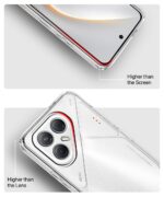 Transparent Back Cover Case for Tecno Pova 7 Pro 5G | Raised Bumps for Full Device & Camera Protection Shockproof TPU Silicone Back Case Mobile Cover Transparent - Image 5
