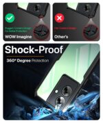 kelpuj Shock Proof Clear Protective Back Case for Realme Narzo N61 | Realme C61 - AirEDGE Technology | 360 Degree Camera Protection | Transparent Hybrid Back Case Mobile Cover - Black - Image 4