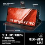 Shock Proof Flip Cover Back Case for Samsung Galaxy M36 5G | Magnetic Wallet Leather Case with Stand - Image 8