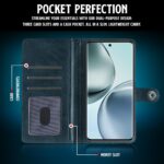 Shock Proof Flip Cover Back Case for Realme 14 Pro Plus 5G | Magnetic Wallet Leather Case with Stand - Image 4