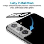 Camera Glass for Galaxy S21 Plus | Ultra Thin 0.2mm 9H Hard Tempered Glass Camera Lens Protector Real Glass for Samsung Galaxy S21 Plus  Transparent (With Installation Kit) - Image 2