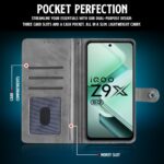 Shock Proof Flip Cover Back Case for Iqoo Z9X 5G | Magnetic Wallet Leather Case with Stand - Image 4