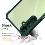 TPU+PC Shock Proof Clear Protective Back Case for Samsung Galaxy A14 5G | A14 4G - Airedge Technology | 360 Degree Camera Protection | Transparent Hybrid Back Case Mobile Cover - Green - Image 4