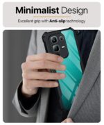 kelpuj Shock Proof Clear Protective Back Case for Infinix Note 50X 5G - AirEDGE Technology | 360 Degree Camera Protection | Transparent Hybrid Back Case Mobile Cover - Black - Image 8