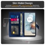 Shock Proof Flip Cover Back Case for Motorola Moto G24 Power 5G | Magnetic Wallet Leather Case with Stand - Image 3