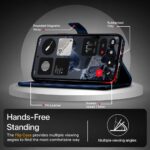 Shock Proof Flip Cover Back Case for Cmf By Nothing Phone 2 Pro 5G | Magnetic Wallet Leather Case with Stand - Image 5