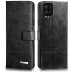 Shock Proof Flip Cover Back Case for Samsung Galaxy M32 4G | Magnetic Wallet Leather Case with Stand