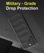 Ultimate Silicon Back Cover Case for Apple iPhone 14 Pro Max | Military Grade Drop Protection Shockproof Bumper | Anti-Slip Grip | Scratch Proof Micro-Fibre Cloth Inside (Pitch Black) - Image 8