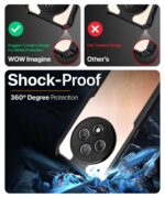 Shock Proof Clear Protective Back Case for Oppo F27 5G - AirEDGE Technology | 360 Degree Camera Protection | Transparent Hybrid Back Case Mobile Cover - Black - Image 4