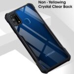 Shock Proof Clear Protective Back Case for Galaxy M31 / F41 / M31 Prime - AirEDGE Technology | 360 Degree Camera Protection | Transparent Hybrid Back Case - Black - Image 3
