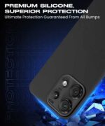 kelpuj Slim Frameless Back Cover for Motorola Moto Edge 50 Pro | Ultra Thin Lightweight Design & Camera Protection | Soft Matte Silicone Flexible Mobile Case (Black) - Image 8