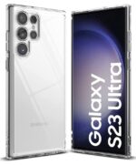 kelpuj Crystal Clear Transparent Back Case for Compatible with Samsung Galaxy S23 Ultra 5G | Shockproof Flexible TPU Silicone Cover | Full Body & Camera Protection Transparent - Image 2