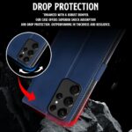 Shock Proof Flip Cover Back Case for Samsung Galaxy S22 Ultra | Magnetic Wallet Leather Case with Stand - Image 4