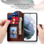 Shock Proof Flip Cover Back Case for Samsung Galaxy S21 5G | Magnetic Wallet Leather Case with Stand - Image 3