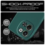 Back Cover for Tecno Pova 6 Neo 5G | Ultra Slim Soft Rubberised Case | Inner Velvet Fabric Lining | Matte Silicone Flexible Mobile Case | Camera Protection - Green - Image 3