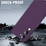Back Cover for Vivo T4 lite 5G | iQOO Z10 lite 5G | Y04 4G | Y19 5G | Y19e | Ultra Slim Rubberised Case | Inner Velvet Fabric Lining | Flexible Mobile Case | Camera Protection - Purple - Image 3