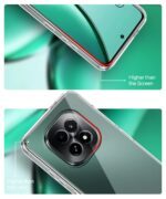 Transparent Back Cover Case Compatible with Realme C63 5G Shockproof TPU Silicone Mobile Cover with Raised Bumps for Full Body & Camera Protection Clear/Transparent - Image 6