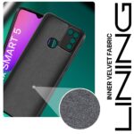 Back Cover for Infinix Smart 5 | Ultra Slim Soft Rubberised Case | Inner Velvet Fabric Lining | Matte Silicone Flexible Mobile Case | Camera Protection - Black - Image 2