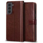 Shock Proof Flip Cover Back Case for Samsung Galaxy S21 5G | Magnetic Wallet Leather Case with Stand - Image 2