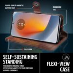 Shock Proof Flip Cover Back Case for Moto Edge 60 Fusion | Magnetic Wallet Leather Case with Stand - Image 5