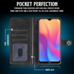Shock Proof Flip Cover Back Case for Xiaomi Mi Redmi 8A | Magnetic Wallet Leather Case with Stand - Image 4