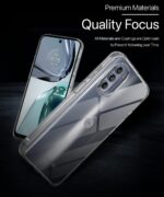 kelpuj Crystal Clear TPU Back Case for Compatible with Motorola Moto G62 5G | Flexible Shockproof Cover with Cushioned Edges Transparent - Image 7