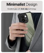 kelpuj Shock Proof Clear Protective Back Case for 1+ OnePlus 13s 5G - AirEDGE Technology | 360 Degree Camera Protection | Transparent Hybrid Back Case Mobile Cover - Black - Image 8