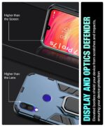 Shock Proof Back Case Mobile Cover for Xiaomi Mi Redmi Note 7 | 7 Pro | 7S | Back Cover Case (Tough Armor | Hybrid PC + TPU | Ring Holder & inBuilt Kickstand | Blue) - Image 8