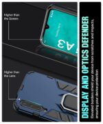 Shock Proof Back Case Mobile Cover for XIAOMI MI A3 | Back Cover Case (Tough Armor | Hybrid PC + TPU | Ring Holder & in-Built Kickstand | Blue) - Image 5