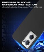 Slim Frameless Back Cover for 1+ OnePlus Nord CE 2 5G | Ultra Thin Lightweight Design & Camera Protection | Soft Matte Silicone Flexible Mobile Case (Black) - Image 8